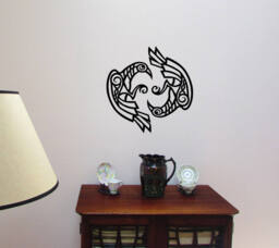 Ravens Vinyl Wall Art, Norse Mythology, Hugin & Munin, Odin's Raven, Viking Asatru - thumbnail 1