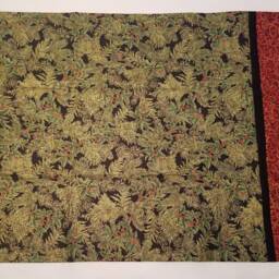Holly On Black Background With Gold Accents Standard/Queen Pillowcase - thumbnail 4