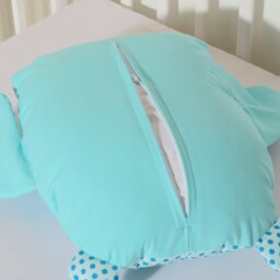 stuffed Owl, Modern Custom Owl Pillow Case & Cushion, Plush Toy, Aqua Yellow - thumbnail 3