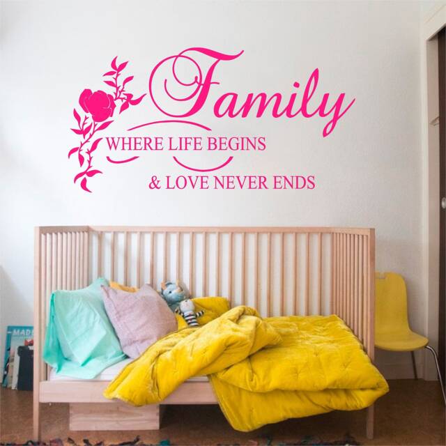 Family Is Where - 0141 Wall Art Decal, Transfer, Mural, Sticker, 75 Colours, 5 Sizes, Interior Or Exterior Use , Easy To Apply - image 1