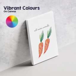Watercolour Eat More Carrots Kitchen Quote Canvas Wall Art Print Decor Picture Ready To Hang - thumbnail 4