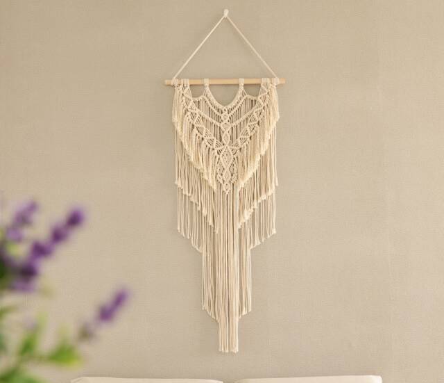 Macrame Wall Hanging, Modern Colorful Bohemian Wall Art Elegant Boho Home Decoration, Tapestries Headboard Hanging - image 1