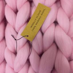 Chunky Knit Baby Blanket, 100% Merino Wool. Handmade in The Usa. Ready For Shipping 1-3 Business Days - thumbnail 2