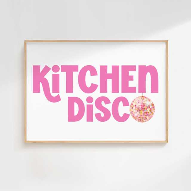 Kitchen Disco - Home Print Wall Decor Quirky Prints