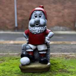 Football Gnome Concrete Figurine Cement Sports Sculpture Handmade Garden Decor Cute Outdoor Statue Front Door Fan Gift - thumbnail 4