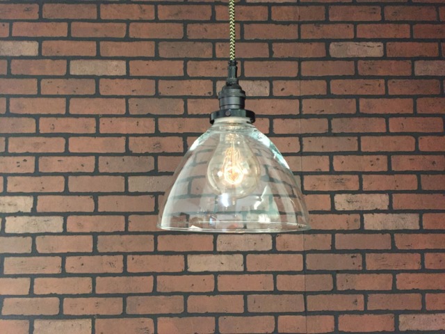 "Industrial Pendant Light -Black 8"" Clear Glass Cone Shade With Patented ""Huila Connector" - image 1