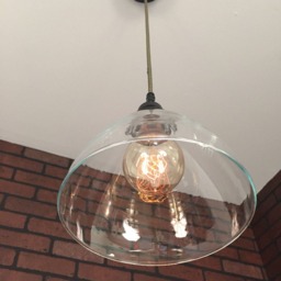 "Industrial Pendant Light -Black 8"" Clear Glass Cone Shade With Patented ""Huila Connector" - thumbnail 3
