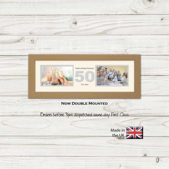 "50Th Photo Frame Anniversary Golden Wedding Special Gift Two Box 6""x4" - image 1
