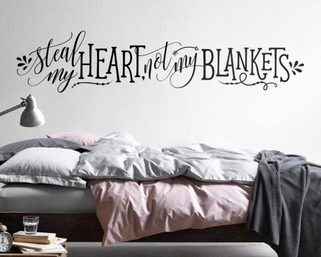 Wall Quote Decal - Steal My Heart, Not Blankets Vinyl Decal, Quote, Sticker, Funny Valentine's Day Gift - image 1