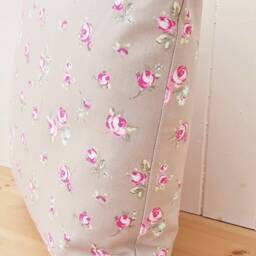 Pink Rosebud Floral Cushion Handmade Country Pillow - 18 - thumbnail 2