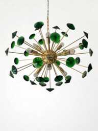 1950's Murano Glass Sputnik Multicolours Italian Handmade Chandelier Splunk Ceiling Pendant Light Lamp 12 - thumbnail 1