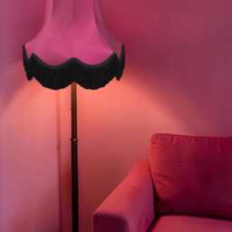 Traditional Fuchsia Pink Fabric Lampshade Handmade For Table & Floor Standard Lamp Bases, Wall Light Fixtures, Ceiling Fittings - thumbnail 2