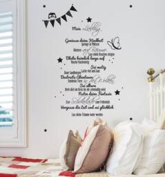 Wall Sticker Children's Room Owl Pennant Stars M1300 - thumbnail 2