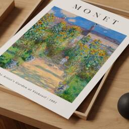 Claude Monet Art Print, The Artist's Garden, French Farmhouse Home Decor, Exhibition Poster, Summer Painting, Flower Wall Art, Printable - thumbnail 3