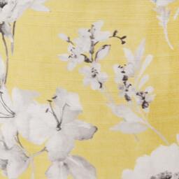 Handmade Yellow & Grey Sketch Flower Design in Table Lamp Or Ceiling Shade - thumbnail 2