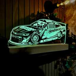 Kyle Larson #5 Chevrolet Camaro Zl1 Led Night Light, Nascar Gift, Motorsport Gift, Lights, Bedroom Light - thumbnail 2