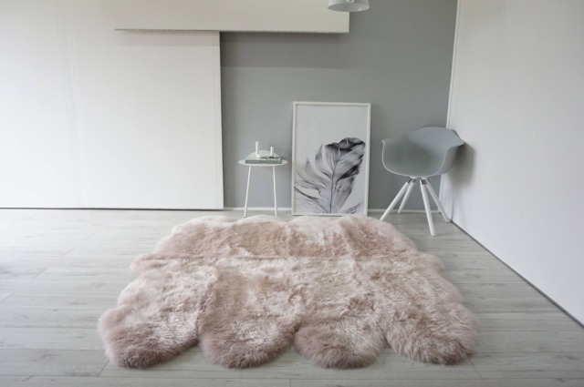 Genuine Australian Sheepskin Rug Blush Pink Octo Wool Throw - image 1