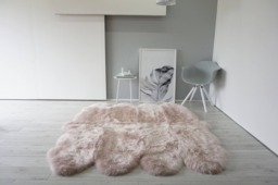 Genuine Australian Sheepskin Rug Blush Pink Octo Wool Throw - thumbnail 1
