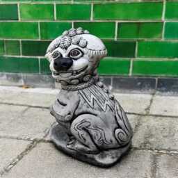 Concrete Foo Dog Dragon Statue Stone Guardian Figurine Mythical Garden Sculpture Cement Outdoor Ornament Garden Dragon Gift - thumbnail 2