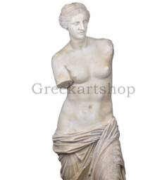 Aphrodite Venus De Milo Greek Goddess Ancient Greece Large Statue Sculpture Cast Marble Louvre Museum Exact Copy 49.2 Inches - thumbnail 1