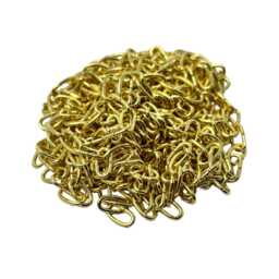 Brass Plated Clock Chain 61 Links Per Foot 180cm Long Clockmaking Repair Part Longcase Grandfather Cuckoo - thumbnail 1