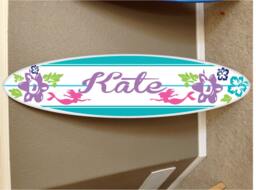 Custom Surfboard Wall Hanging Hawaiian Beach Decor - 48 - thumbnail 1