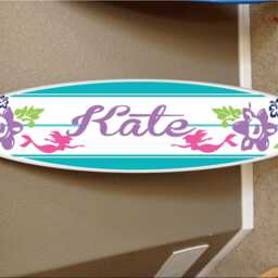 Custom Surfboard Wall Hanging Hawaiian Beach Decor - 48 - thumbnail 2