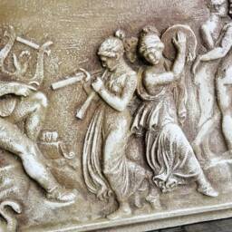 Neoclassical Bas-Relief Depicting A Scene From Greek Mythology Apollo & The Muses - thumbnail 4