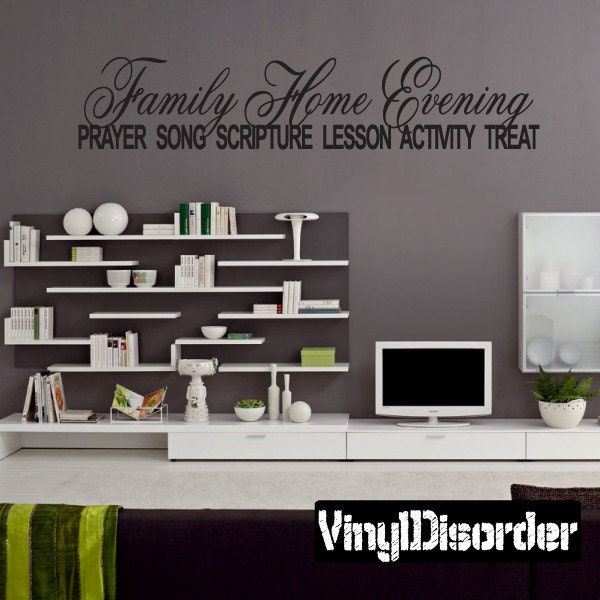 Family Home Evening Prayer Song - Vinyl Wall Decal Quotes Sticker Fhe006Viiet - image 1