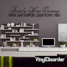 Family Home Evening Prayer Song - Vinyl Wall Decal Quotes Sticker Fhe006Viiet - thumbnail 1