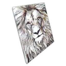 Illustrated Comic-style Lion Canvas Print Vibrant Wall Art For Home & Office Decor - thumbnail 1