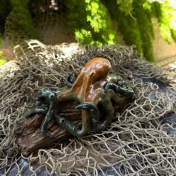 Octopus Hand Sculpted Ceramic Pottery // Art, Table Top Sculpture, Gifts, Home Decor, Ocean - thumbnail 1