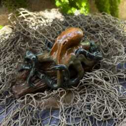 Octopus Hand Sculpted Ceramic Pottery // Art, Table Top Sculpture, Gifts, Home Decor, Ocean - thumbnail 2