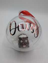 Personalised Guinea Pig Bauble, First Christmas, Custom Gift, Tree Decoration, Christmas Ornament