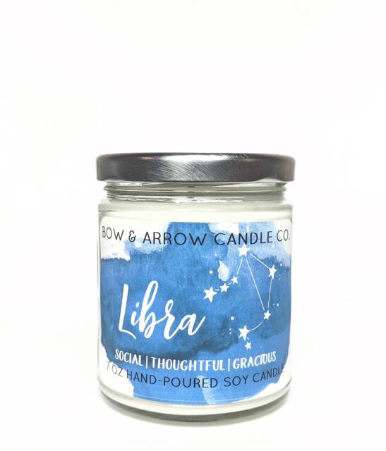 Soy Candle Zodiac Collection - Astrology Candles Constellation Libra Celestial Gift Idea Signs - image 1