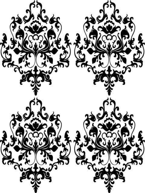 4 Baroque Pattern Printable Wall Art