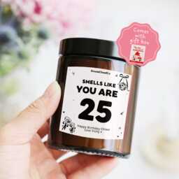 25Th Birthday Gift For Her Friend Sister - Personalized 50Th Candle 40Th Woman