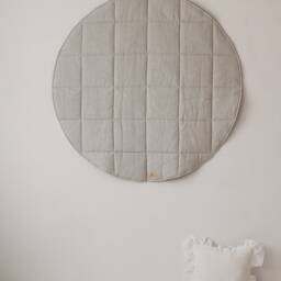 "Round Cotton Mat ""Pigeon Grey" - thumbnail 2
