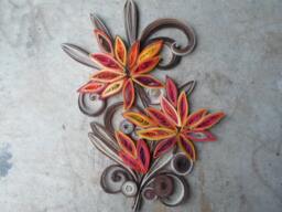 Maple Leaf Paper Quilling Wall Art Fall Home Decor - thumbnail 1