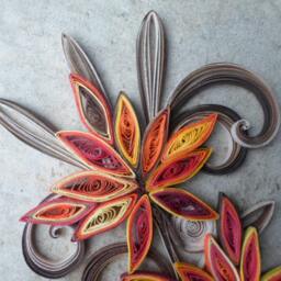Maple Leaf Paper Quilling Wall Art Fall Home Decor - thumbnail 4