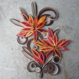 Maple Leaf Paper Quilling Wall Art Fall Home Decor - thumbnail 3