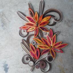 Maple Leaf Paper Quilling Wall Art Fall Home Decor - thumbnail 2