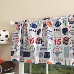 Sports Zone Window Valance ~ 64 Inches Wide X 15 Long Boys Room Decor - thumbnail 2