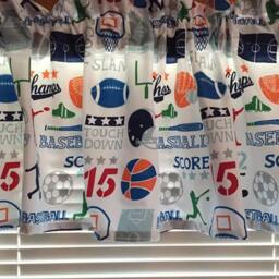 Sports Zone Window Valance ~ 64 Inches Wide X 15 Long Boys Room Decor - thumbnail 3