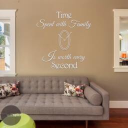 Time Spent With Family Is Worth Every Second Vinyl Wall Decal Sticker - thumbnail 2