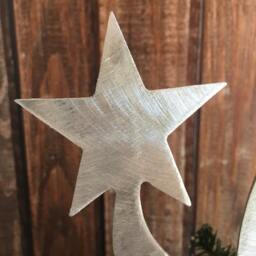 Labrador Retriever, Dog Tree Topper, Holiday Decoration, Aluminum, Christmas Silver, Metal, Lab, Lover - thumbnail 3