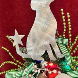 Labrador Retriever, Dog Tree Topper, Holiday Decoration, Aluminum, Christmas Silver, Metal, Lab, Lover - thumbnail 4