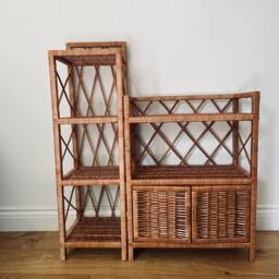 Wicker Bookcase, Wicker Shelf, Cabinet, Furniture, Kids Bedside Rattan - thumbnail 3