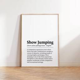 Show Jumping Print Poster - Set Of 3 Wall Art - Horse Watercolour Posters Gifts Definition Prints Bedroom Artwork Decor - thumbnail 3