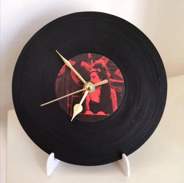 Vinyl Clock Customizable With Your Favorite Artist, Gift For Djs, Gifts Musicians, Table Clock, Silent Personalized Home Decor - image 1